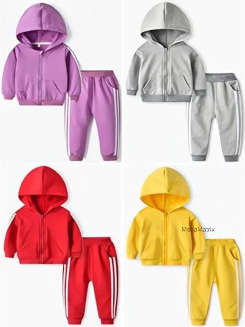 Toddler Boys Girls Zip Cotton Sweatsuit Kids Sports Outfit Athletic Jacket